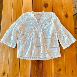 Loft eyelet blouse